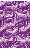 Bullet Journal Abstract Waves Purples: Graph Design - 162 Numbered Pages with 150 Graph Style Grid Pages, 6 Index Pages and 2 Key Pages in Easy to Carry 5.5 X 8.5 Size