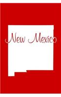 New Mexico - Red Lined Notebook with Margins: 101 Pages, Medium Ruled, 6 x 9 Journal, Soft Cover