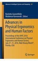 Advances in Physical Ergonomics and Human Factors