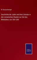 Geschichte der Juden und ihrer Literatur in den romanischen Staaten zur Zeit des Mittelalters von 700-1200