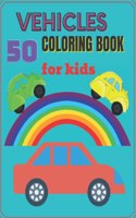 50 vehicles coloring book for kids