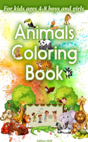 animals coloring book for kids boys and girls edition 2020