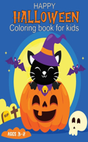 Happy Halloween Coloring Book For Kids Ages 3-8: 34 Unique Halloween coloring pages for toddlers and kids- Halloween Books for Kids - Halloween Gifts for kids & toddlers with designs including Witc