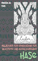 Malbücher für Erwachsene für Bleistifte und Kugelschreiber - Grosse A4 - Tier - Hase
