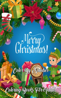 Merry Christmas Color By Number Coloring Books For Adults