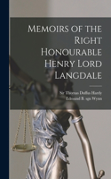 Memoirs of the Right Honourable Henry Lord Langdale