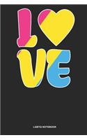 LGBTQ Notebook: Lined Log Book For Lesbian, Bisexual Or Gay: Pansexual Journal Love Heart Gift