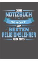 Dieses Notizbuch Gehört Dem Besten Religionslehrer Aller Zeiten: Liniertes Notizbuch mit 120 Seiten - 15x23cm