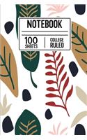 Notebook 100 Sheets College Ruled