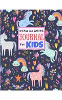Draw and Write Journal for Kids: Cute Unicorn Matte Cover Design for Drawing, Creative Writing, Doodling, Creating Your Own Story, Illustration Book and Diary (Perfect Gift for Kids