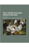 Holy Cross College Service Record; War of 1917