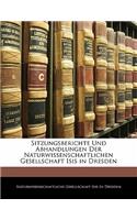 Sitzungsberichte Und Abhandlungen Der Naturwissenschaftlichen Gesellschaft Isis in Dresden