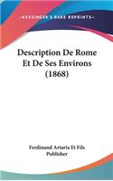 Description de Rome Et de Ses Environs (1868)
