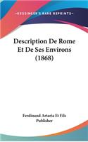 Description de Rome Et de Ses Environs (1868)