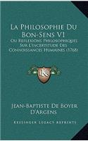 La Philosophie Du Bon-Sens V1