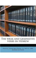 Weak and Geminative Verbs in Hebrew