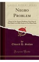Negro Problem: There Is No Negro Problem; Get Out of His Path; Let Him Swim or Let Him Sink (Classic Reprint)