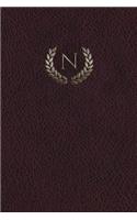 Monogram "n" Any Day Planner Notebook