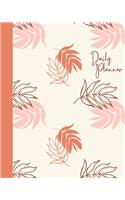 Daily Planner: 180 Days - Undated Schedule Organizer and Hourly Appointment Calendar - Notes, Gratitude, Wellness, and To Do List Sections - Boho Nature Leaves Pat