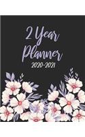 2020-2021 2 Year Planner: Beautiful Floral, 24 Months Planner Calendar Track And To Do List Schedule Agenda Organizer January 2020 to December 2021 With Holidays and inspirat