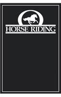 Horse Riding: Dot Grid Notebook Journal, 120 Pages, Size 6x9 inches, White blank Paper