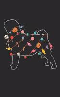 Pug Notebook - Halloween Pug Journal - Pug Gift for Dog Lovers - Pug Diary