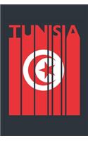 Vintage Tunisia Notebook - Tunisian Flag Writing Journal - Tunisia Gift for Tunisian Mom and Dad - Retro Tunisian Diary