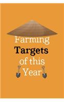 Farming Targets of this Year: Blank dotgrid new year resolutions notebook journals, Self target writing journal for new year, Self Help blank farming Journal, Anxiety Journal, jo
