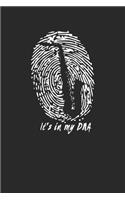 It's in my DNA: Saxophone Notebook 6 x 9 Lined Ruled Journal Gift For Saxophonists (108 Pages)
