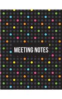 Meeting Notes: Detailed meeting notes journal for recording meeting minutes with detailed sections to keep track of attendees and action items. Cover(14)
