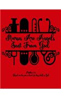 Matthew 5: 8 Nurse Journal: Nursing Journal, 8.5x11 Nurse's Wide Rule Composition Notebook With 100 Blank Lined Pages, Nursing Student Gifts, Nurse Quote Gift