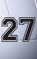 27 Journal: A Volleyball Jersey Number #27 Twenty Seven Notebook For Writing And Notes: Great Personalized Gift For All Players, Coaches, And Fans (Black White 