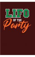 LIFO of the Party: Dark Red, Orange & Green Design, Blank College Ruled Line Paper Journal Notebook for Accountants and Their Families. (Bookkeeping and Tax Season 6 x