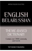 Theme-based dictionary British English-Belarussian - 3000 words: (English)