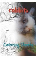 Rabbit Coloring Sheets: 30 Rabbit Drawings, Coloring Sheets Adults Relaxation, Coloring Book for Kids, for Girls, Volume 10