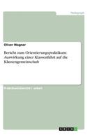 Bericht zum Orientierungspraktikum