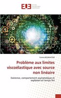 Problème aux limites viscoélastique avec source non linéaire