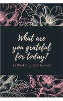 What Are You Grateful For Today? 52 Week Gratitude Journal: Guided Daily Gratitude Journal For Women With Inspirational Quotes and Prompts