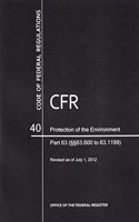 CFR6725 Protection of the Environment (continued) Part 63 (Section 63.600-63.1199)