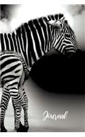 Journal: Zebra Theme Cover for School Kids that Love Creative Writing, Taking Notes and Studying: Wide Ruled Line Paper