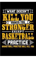What doesn't kill you makes you stronger except Basketball practice Basketball practice will kill you