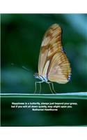 Happiness is a butterfly, always just beyond your grasp, but if you will sit down quietly, may alight upon you. Nathaniel Hawthorne