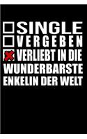 Verliebt in Enkelin: Notizbuch / Notizheft für Oma Opa Groß-Mutter Groß-Vater Großeltern-Tag Mama A5 (6x9in) dotted Punktraster