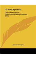 de Fidei Symbolo: Quo Armenii Utuntur Observationes Opus Posthumum (1893)