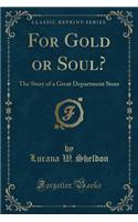 For Gold or Soul?: The Story of a Great Department Store (Classic Reprint)