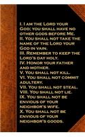 2020 Daily Planner Religious Modern Wording Ten Commandments Vintage