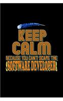 Keep calm because you can't scare the software developer: Hangman Puzzles - Mini Game - Clever Kids - 110 Lined pages - 6 x 9 in - 15.24 x 22.86 cm - Single Player - Funny Great Gift