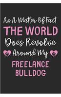 As A Matter Of Fact The World Does Revolve Around My FreeLance Bulldog: Lined Journal, 120 Pages, 6 x 9, Funny FreeLance Bulldog Gift Idea, Black Matte Finish (As A Matter Of Fact The World Does Revolve Around My FreeLan