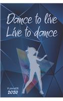 Dance to Live, Live to Dance ǀ Weekly Planner Organizer Diary Agenda