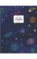 Blank Sticker Book: Space Galaxy Blank Sticker Book Sticker Album Book Large Size